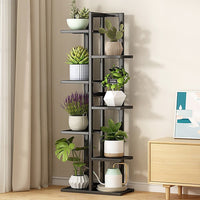6 Tiers Vertical Bamboo Plant Stand Staged Flower Shelf Rack Outdoor Garden Furniture Kings Warehouse 