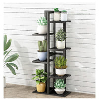6 Tiers Vertical Bamboo Plant Stand Staged Flower Shelf Rack Outdoor Garden Furniture Kings Warehouse 