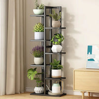 6 Tiers Vertical Bamboo Plant Stand Staged Flower Shelf Rack Outdoor Garden Furniture Kings Warehouse 