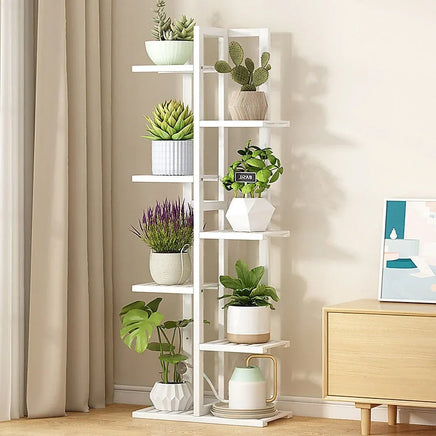 6 Tiers Vertical Bamboo Plant Stand Staged Flower Shelf Rack Outdoor Garden Furniture Kings Warehouse 