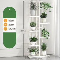 6 Tiers Vertical Bamboo Plant Stand Staged Flower Shelf Rack Outdoor Garden Furniture Kings Warehouse 