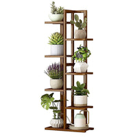6 Tiers Vertical Bamboo Plant Stand Staged Flower Shelf Rack Outdoor Garden Furniture Kings Warehouse 