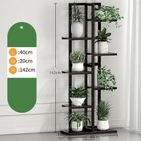 6 Tiers Vertical Bamboo Plant Stand Staged Flower Shelf Rack Outdoor Garden Furniture Kings Warehouse 
