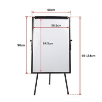 60 x 90cm Magnetic Writing Whiteboard Dry Erase w/ Height Adjustable Tripod Stand Furniture Kings Warehouse 