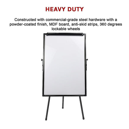 60 x 90cm Magnetic Writing Whiteboard Dry Erase w/ Height Adjustable Tripod Stand Furniture Kings Warehouse 