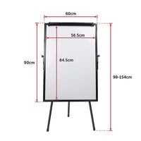 60 x 90cm Magnetic Writing Whiteboard Dry Erase w/ Height Adjustable Tripod Stand Kings Warehouse 