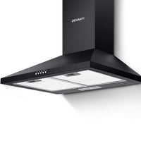 600mm Range Hood 60cm Rangehood Black Appliances Kings Warehouse 