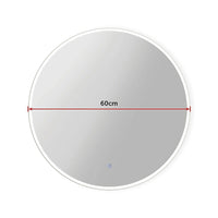 60cm LED Wall Mirror Bathroom Mirrors Light Decor Round Health & Beauty Kings Warehouse 