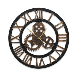 60CM Wall Clock Modern Large Vintage Luxury Art Clock Home Decor Black Kings Warehouse