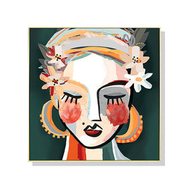 60cmx60cm Sophie II Gold Frame Canvas Wall Art Kings Warehouse