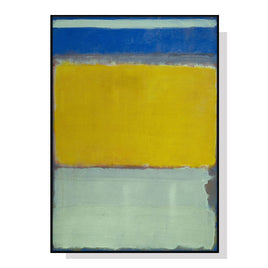 60cmx90cm Blue Yellow Green By Mark Rothko Black Frame Canvas Wall Art Kings Warehouse 