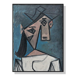 60cmx90cm Head Of A Woman By Pablo Picasso Black Frame Canvas Wall Art Kings Warehouse 