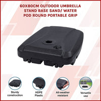 60x80cm Outdoor Umbrella Stand Base Sand/ Water Pod Round Portable Grip Home & Garden Kings Warehouse 