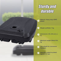 60x80cm Outdoor Umbrella Stand Base Sand/ Water Pod Round Portable Grip Home & Garden Kings Warehouse 