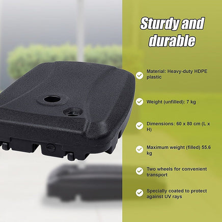 60x80cm Outdoor Umbrella Stand Base Sand/ Water Pod Round Portable Grip Home & Garden Kings Warehouse 