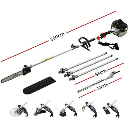65CC Pole Chainsaw Petrol Brush Cutter Whipper Snipper Hedge Trimmer garden supplies Kings Warehouse 