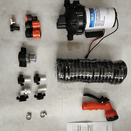 6.6GPM Washdown Pump Kit 12V Wash Pump w/ Hose Nozzle For Caravan RV Marine Boat Gift & Novelty Kings Warehouse 