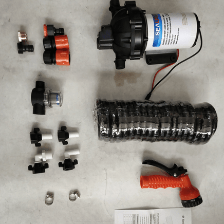 6.6GPM Washdown Pump Kit 12V Wash Pump w/ Hose Nozzle For Caravan RV Marine Boat Gift & Novelty Kings Warehouse 