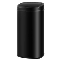 68L Motion Sensor Bin Automatic Stainless Steel Kitchen Rubbish Trash - Black Home & Garden Kings Warehouse 