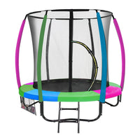 6ft Trampoline Round Free Pad Cover Spring Mat Net Safety Net Enclosure Rainbow Kings Warehouse 