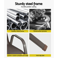 6PC Outdoor Dining Chairs Stackable Lounge Chair Patio Furniture Brown Furniture Kings Warehouse 