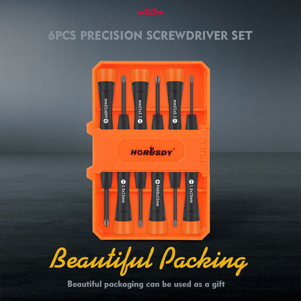 6Pc Precision Screwdriver Set Phillips Slotted Electronic PC Repair Small Driver Tools Kings Warehouse 