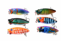 6X 3.5cm Popper Poppers Fishing Lure Lures Surface Tackle Fresh Saltwater Kings Warehouse 