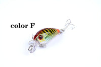6x 4.5cm Popper Crank Bait Fishing Lure Lures Surface Tackle Saltwater Kings Warehouse 