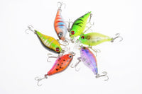 6x 4.5cm Popper Crank Bait Fishing Lure Lures Surface Tackle Saltwater Kings Warehouse 