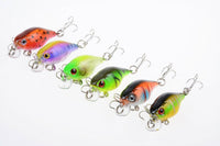 6x 4.5cm Popper Crank Bait Fishing Lure Lures Surface Tackle Saltwater Kings Warehouse 