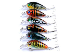 6x 4.5cm Popper Crank Bait Fishing Lure Lures Surface Tackle Saltwater Kings Warehouse 
