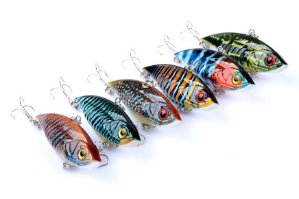 6x 6.5cm Vib Bait Fishing Lure Lures Hook Tackle Saltwater Kings Warehouse 