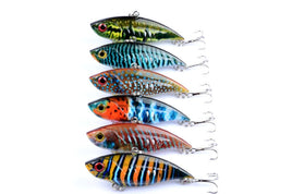 6x 6.5cm Vib Bait Fishing Lure Lures Hook Tackle Saltwater Kings Warehouse 