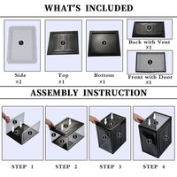 6x Large Shoe Storage Boxes Stackable Shoe Box Organisers Containers Display Cases Bins Magnetic Door Kings Warehouse 