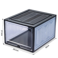 6x Large Shoe Storage Boxes Stackable Shoe Box Organisers Containers Display Cases Bins Magnetic Door Kings Warehouse 