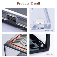 6x Large Shoe Storage Boxes Stackable Shoe Box Organisers Containers Display Cases Bins Magnetic Door Kings Warehouse 