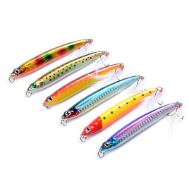 6x Popper Minnow 10cm Fishing Lure Lures Surface Tackle Fresh Saltwater Kings Warehouse 