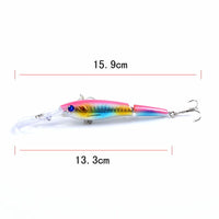 6x Popper Minnow 13.3cm Fishing Lure Lures Surface Tackle Fresh Saltwater Kings Warehouse 