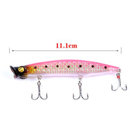 6x Popper Poppers 11.7cm Fishing Lure Lures Surface Tackle Fresh Saltwater Kings Warehouse 