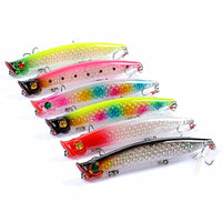 6x Popper Poppers 11.7cm Fishing Lure Lures Surface Tackle Fresh Saltwater Kings Warehouse 