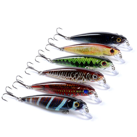6x Popper Poppers 8.6cm Fishing Lure Lures Surface Tackle Fresh Saltwater Kings Warehouse 