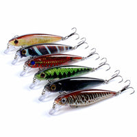 6x Popper Poppers 8.6cm Fishing Lure Lures Surface Tackle Fresh Saltwater Kings Warehouse 