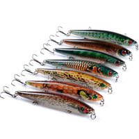 6x Popper Poppers 9.3cm Fishing Lure Lures Surface Tackle Fresh Saltwater Kings Warehouse 