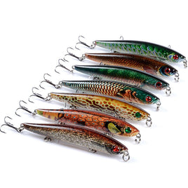 6x Popper Poppers 9.3cm Fishing Lure Lures Surface Tackle Fresh Saltwater Kings Warehouse 