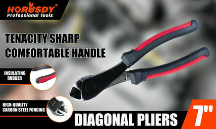 7" Flush Side Cutter Diagonal Cut Pliers Plastic Nippers Cutting Insulated Tool Tools Kings Warehouse 