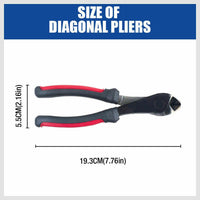 7" Flush Side Cutter Diagonal Cut Pliers Plastic Nippers Cutting Insulated Tool Tools Kings Warehouse 