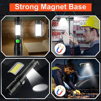 7 Modes Waterproof Rechargeable UV Light Flashlight Torch for Camping Kings Warehouse 