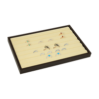 7 Slot Velvet Ring Earring Tray Storage Jewellery Display Display Stackable Home & Garden Kings Warehouse 