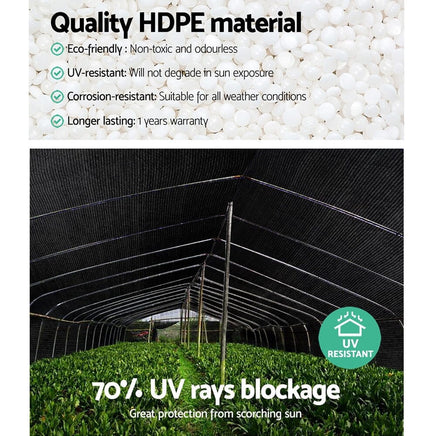70% Shade Cloth 1.83x50m Shade Cloth Sail Heavy Duty Shadecloth Garden Mesh Roll BK Home & Garden Kings Warehouse 