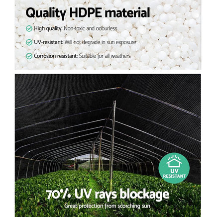 70% Shade Cloth 3.66x30m Shade Cloth Sail Heavy Duty Shadecloth Garden Mesh Roll BK Home & Garden Kings Warehouse 